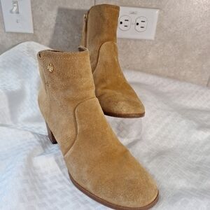 Tory Burch Woman'sTan Suede Ankle Boots Size 8